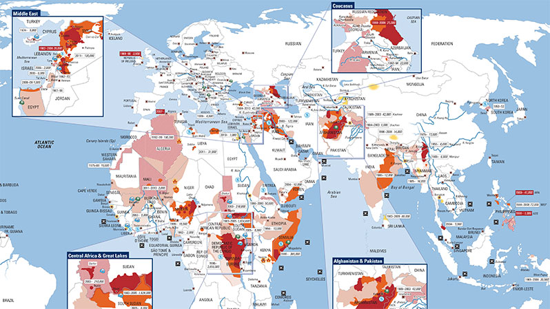 Карта вооруженных конфликтов в мире